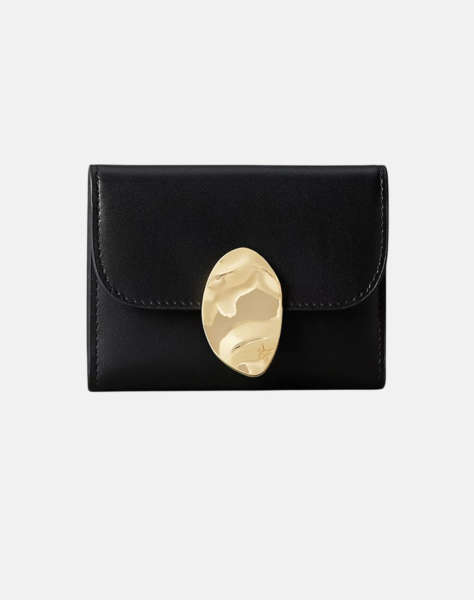 CALVIN KLEIN STONE LOCK SLOUCHY LTHR TRIFOLD (Διαστάσεις: 7.5 x 10.5 x 0.5εκ.)