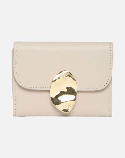 CALVIN KLEIN STONE LOCK SLOUCHY LTHR TRIFOLD (Διαστάσεις: 7.5 x 10.5 x 0.5εκ.)
