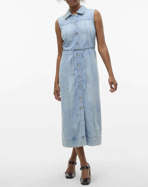 VERO MODA VMNENYA SL 7/8 DENIM VEST DRESS SI321