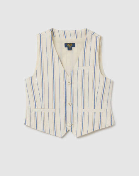 OVS GILET FORMAL COTTON LINEN