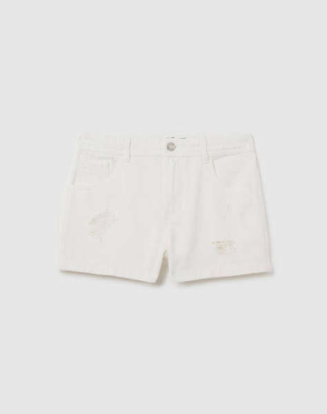 OVS SHORT IN WHITE DRILL