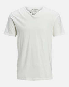 JACK&JONES JJESPLIT NECK TEE