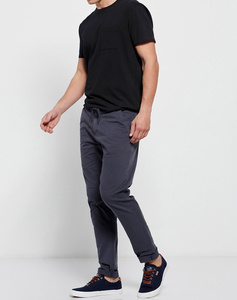 Garment dyed cotton chinos with drawstring