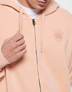 Oversized zip up hoodie with print