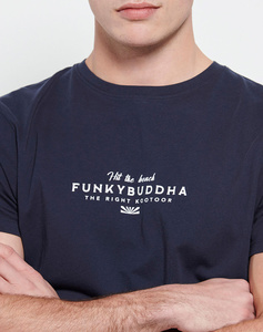 FUNKY BUDDHA T-shirt με Funky Buddha τύπωμα στο στήθος