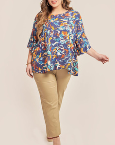 PARABITA Floral viscose blouse