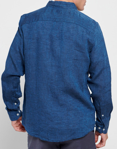 Linen shirt in melange fabric
