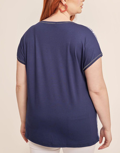 PARABITA shirt in geometrical pattern & self-coloured back