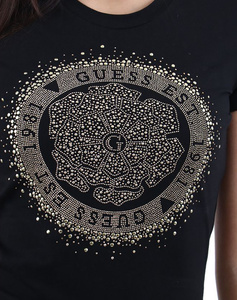 GUESS SS CN ROUND CAMELIA TEE WOMEN