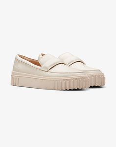 CLARKS Mayhill Cove Cream Leather