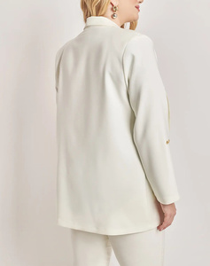 PARABITA Straightening crepe jacket with rolled sleeves