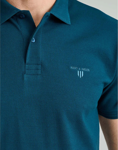 NAVY&GREEN POLO SHIRT - YOUNG LINE