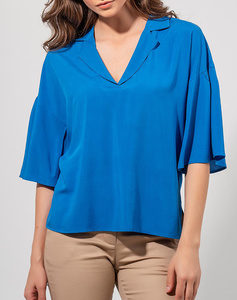 MAKI PHILOSOPHY Voile shirt with collar and sleeves