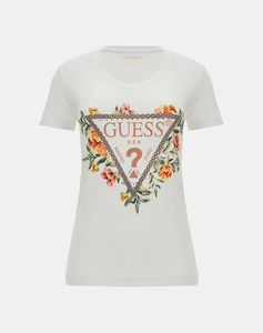 GUESS SS CN TRIANGLE FLOWERS TEE ΜΠΛΟΥΖΑ ΓΥΝΑΙΚΕΙΟ