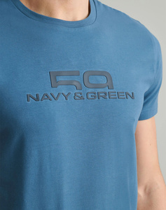 NAVY&GREEN V-NECK shirt