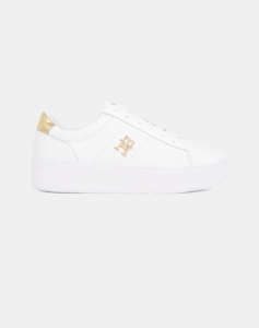 TOMMY HILFIGER PLATFORM COURT SNEAKER METALLICS