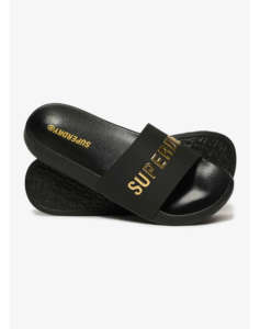 SUPERDRY D2 SDNA LUXE LOGO POOL SLIDE ΠΑΠΟΥΤΣΙ ΓΥΝΑΙΚΕΙΟ
