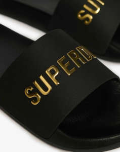 SUPERDRY D2 SDNA LUXE LOGO POOL SLIDE ΠΑΠΟΥΤΣΙ ΓΥΝΑΙΚΕΙΟ