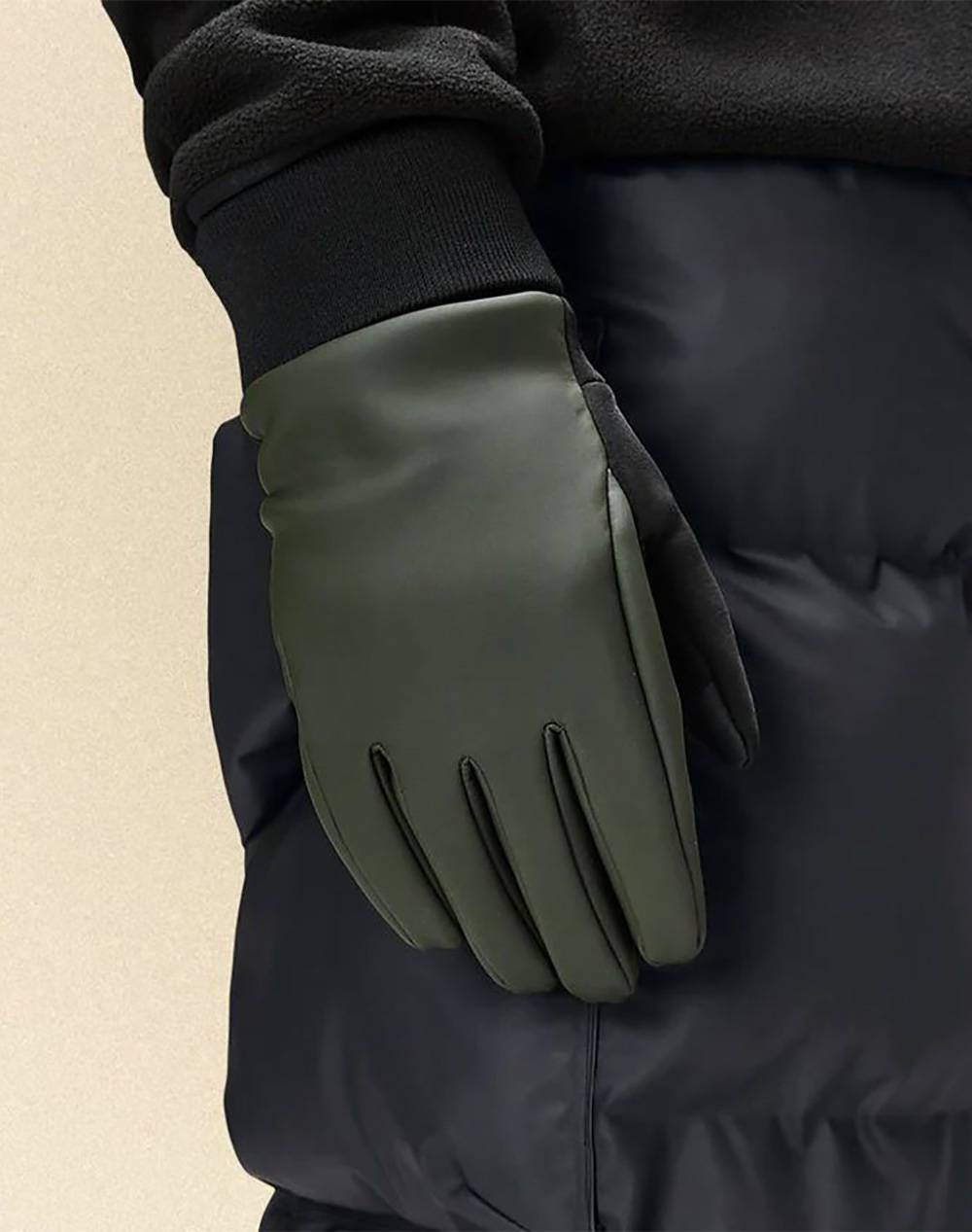 RAINS Gloves W1T1 16720-03 Green φωτογραφία