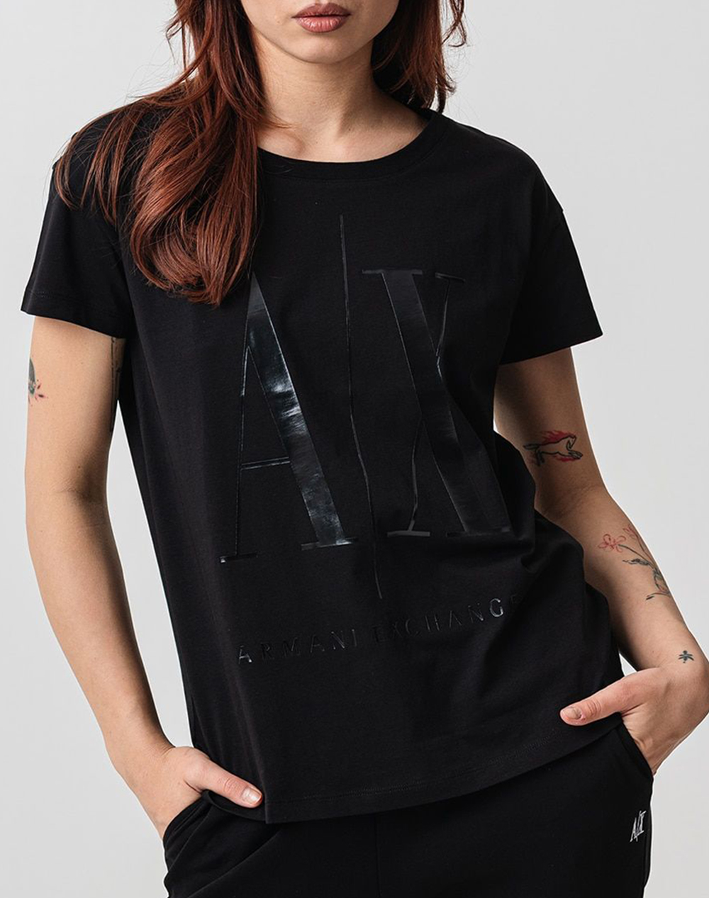 ARMANI EXCHANGE T-SHIRT . 8NYTCXYJG3Z-UC001 TotalBlack