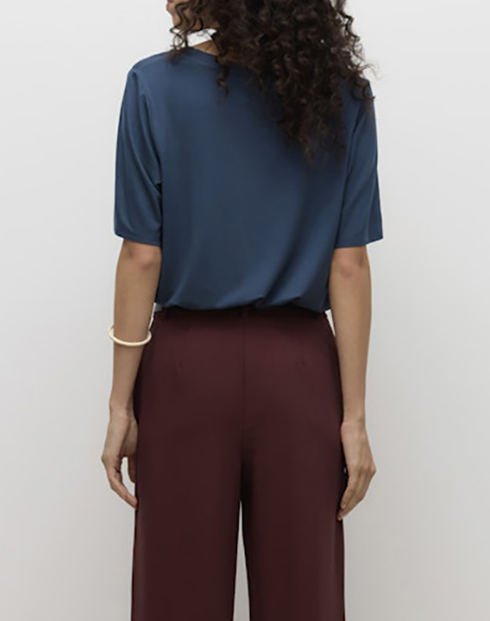 AWARE BY VERO MODA AWRITA SS V-NECK T-SHIRT NOOS 10328539-Midnight Navy MidnightBlue φωτογραφία
