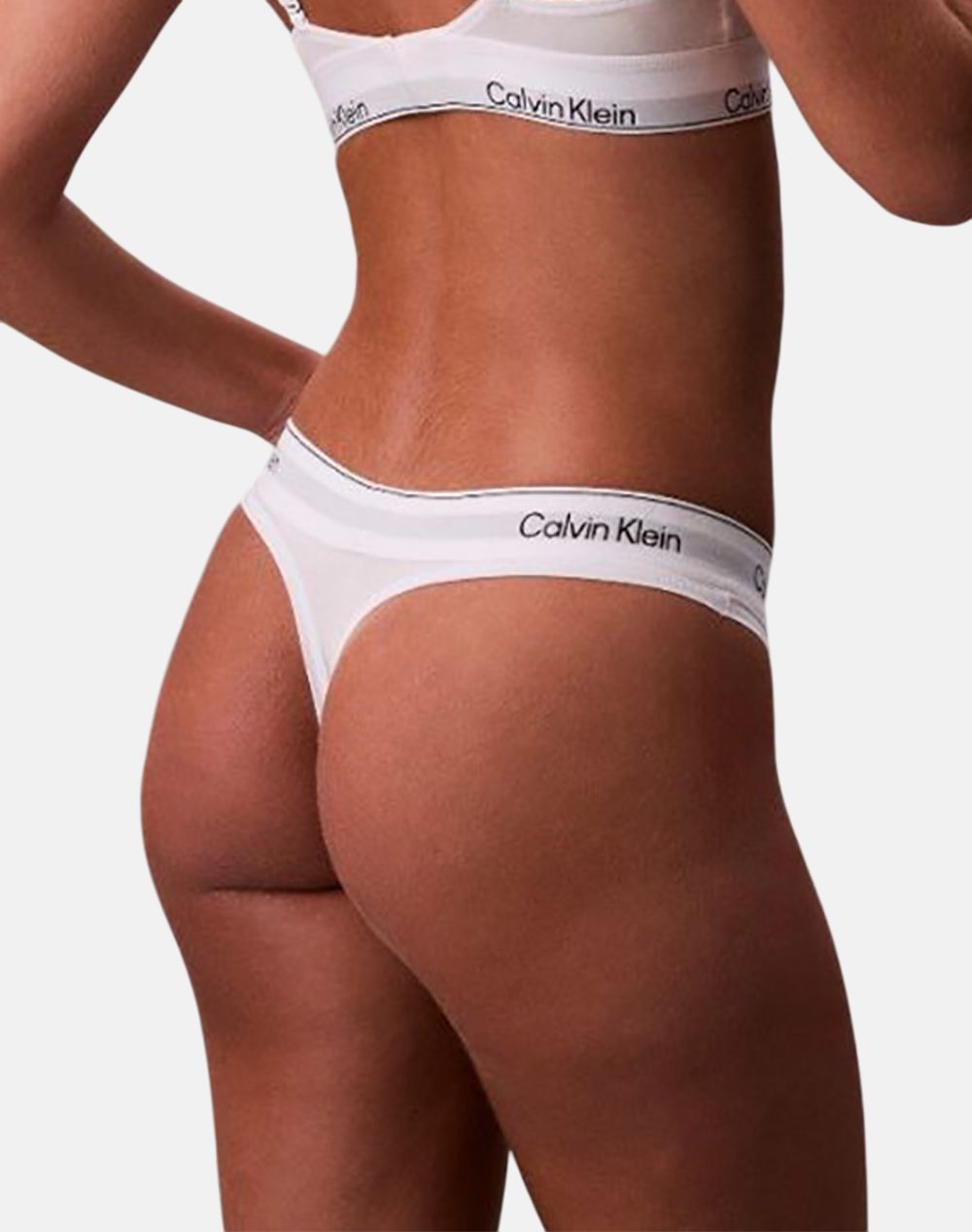 Calvin Klein Thong Lv00Qf8518-100 White Γυναικεία εσώρουχα Σλιπ Politikos Shop Πολιτικός