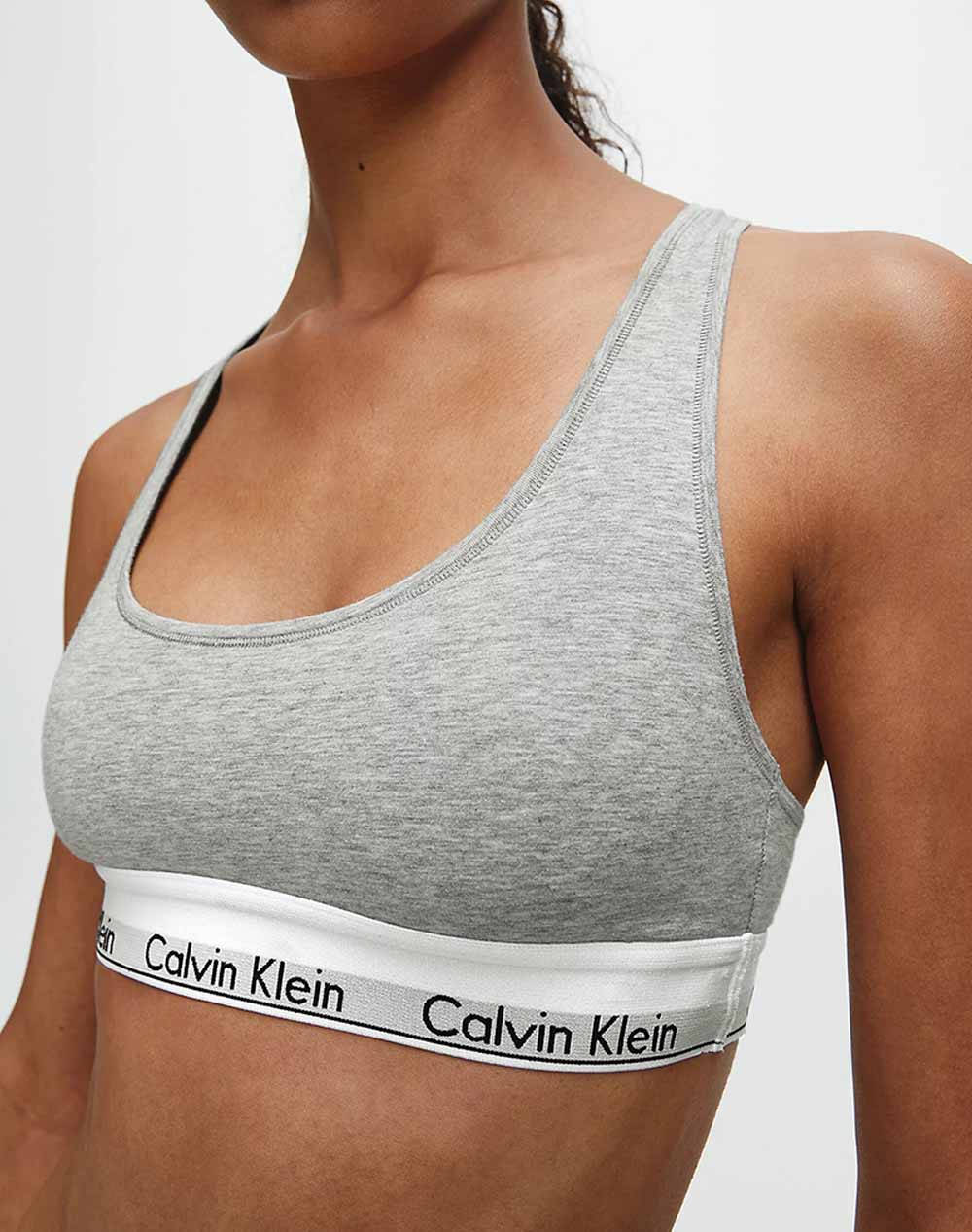 CALVIN KLEIN CALVIN KLEIN JEANS UNLINED BRALETTΕ 0000F3785E-020 Gray - 3