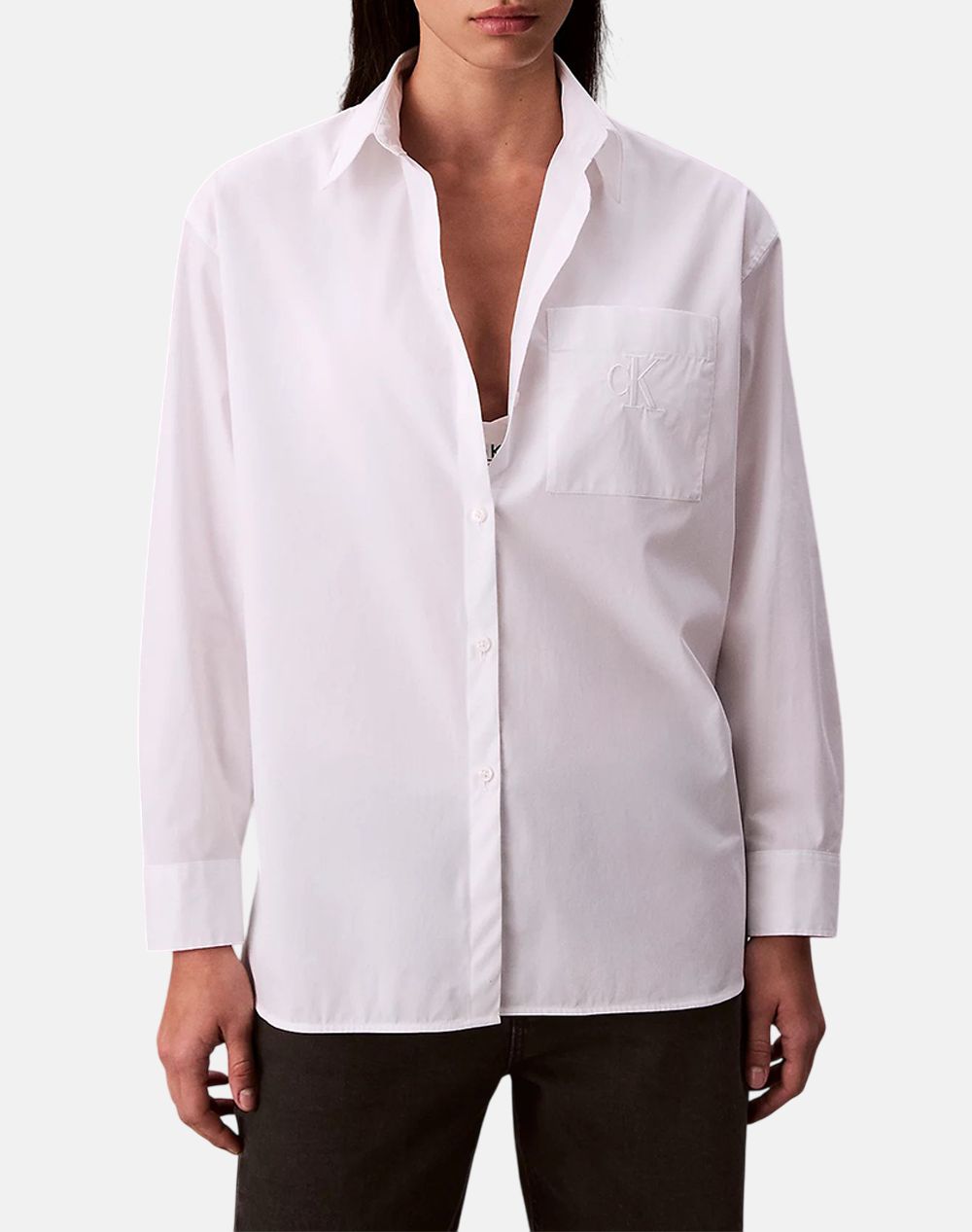 CALVIN KLEIN JEANS POPLIN RELAXED SHIRT LV047C143G-YAA White
