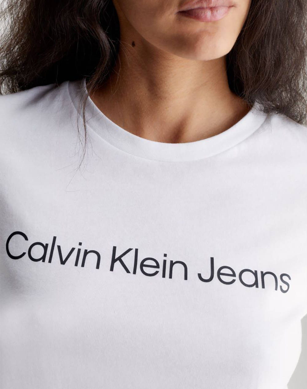 CALVIN KLEIN JEANS CORE INSTIT LOGO SLIM FIT TEE J20J220253-YAF White φωτογραφία