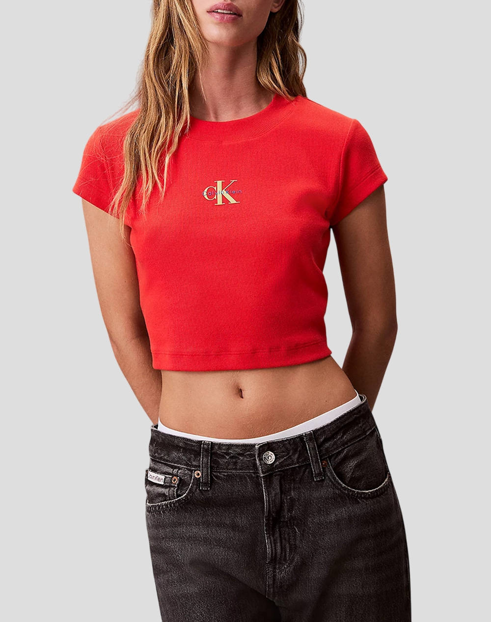 CALVIN KLEIN JEANS MONOGRAM BABY TEE LV047AB802-TNC Red
