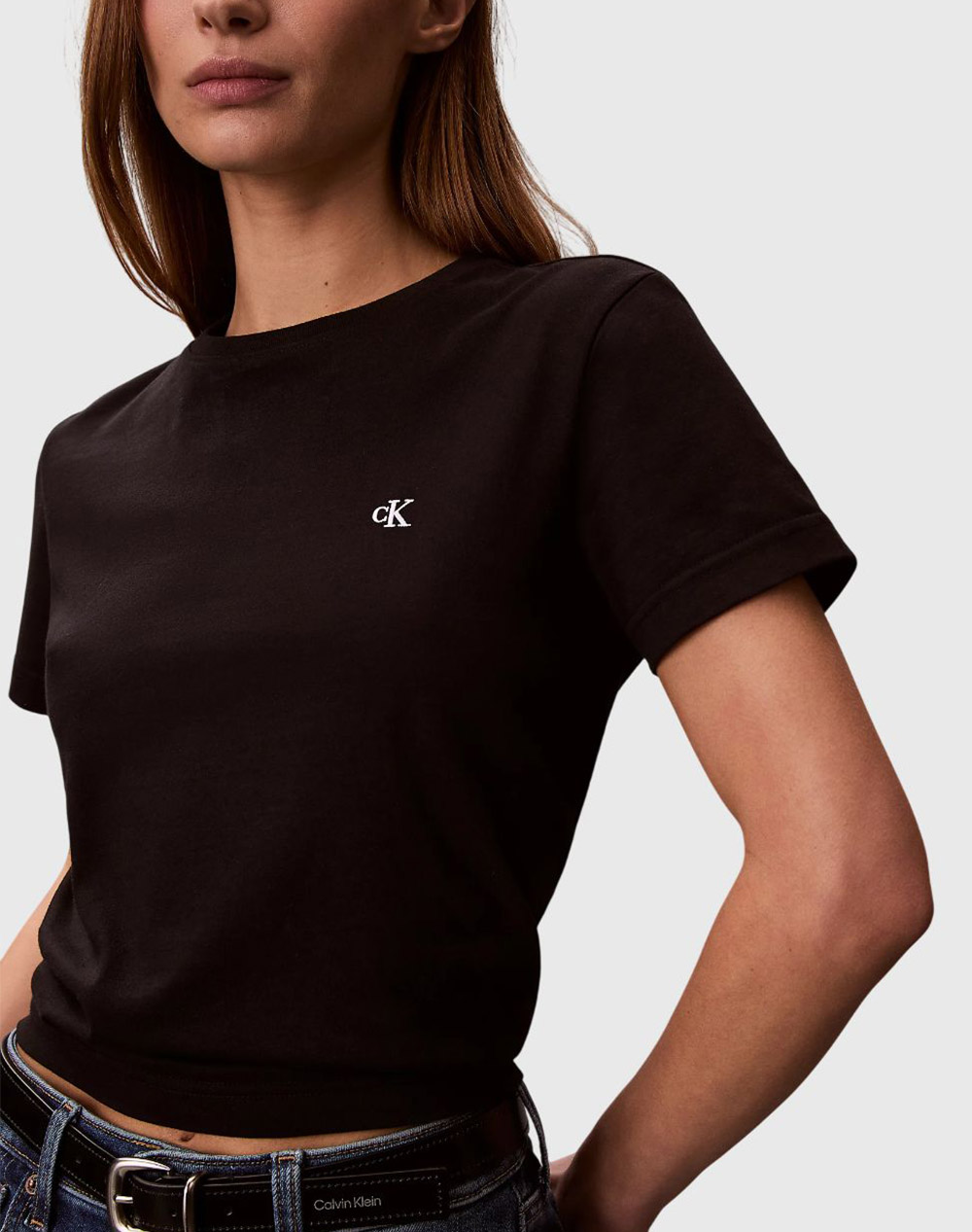 Calvin Klein Jeans Archive Jersey Crew Tee Eu Lv047B224G-Ub1 Black Γυναικεία ρούχα μπλούζες Τ-Shirt Politikos Shop Πολιτικός