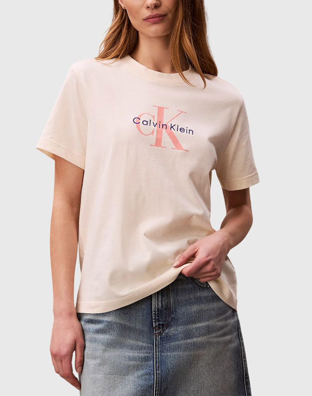 CALVIN KLEIN JEANS HR SS CLSSC MNLG CNC LV047B865G-F7J Cream