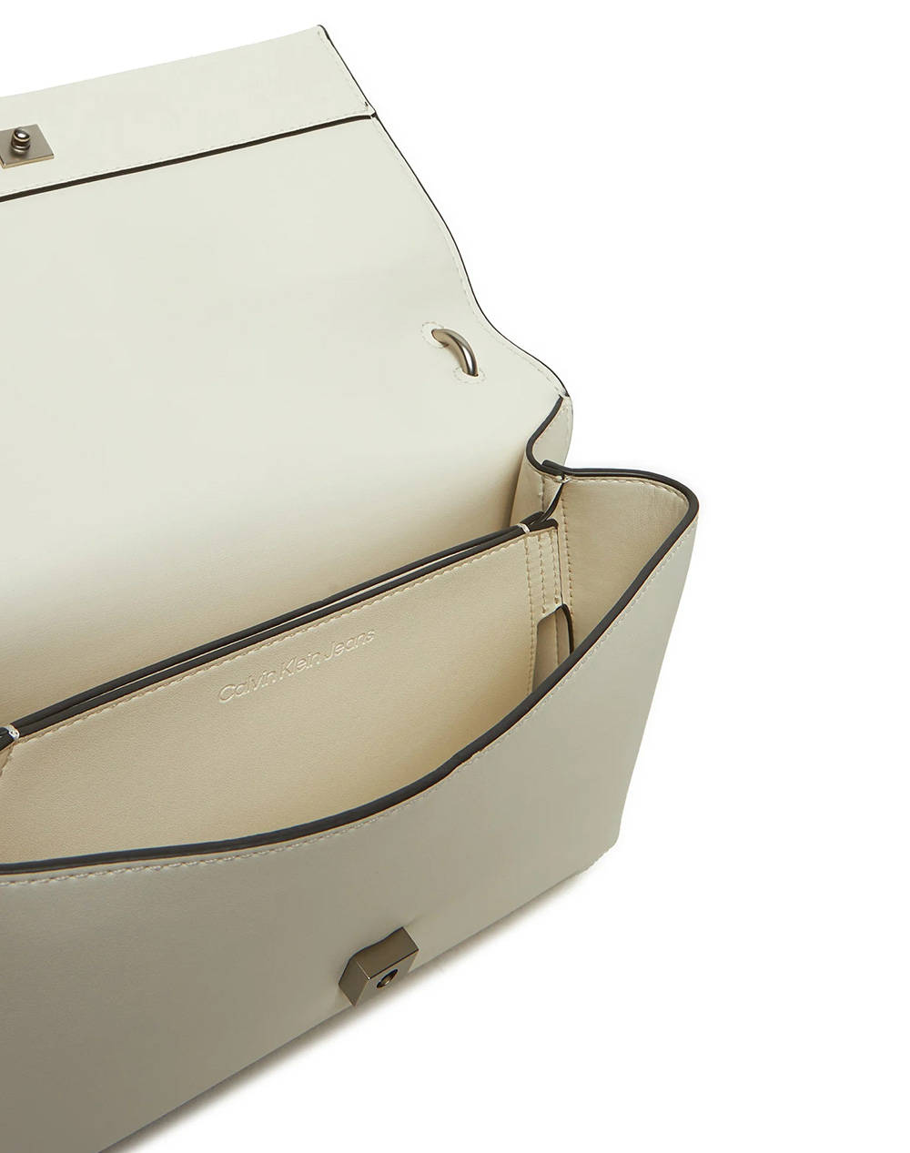CALVIN KLEIN JEANS SCULPTED EW FLAP W/CHAIN25 MONO (Διαστάσεις: 25 x 16 x 6.5 εκ.) K60K612221-YAS Ecru φωτογραφία