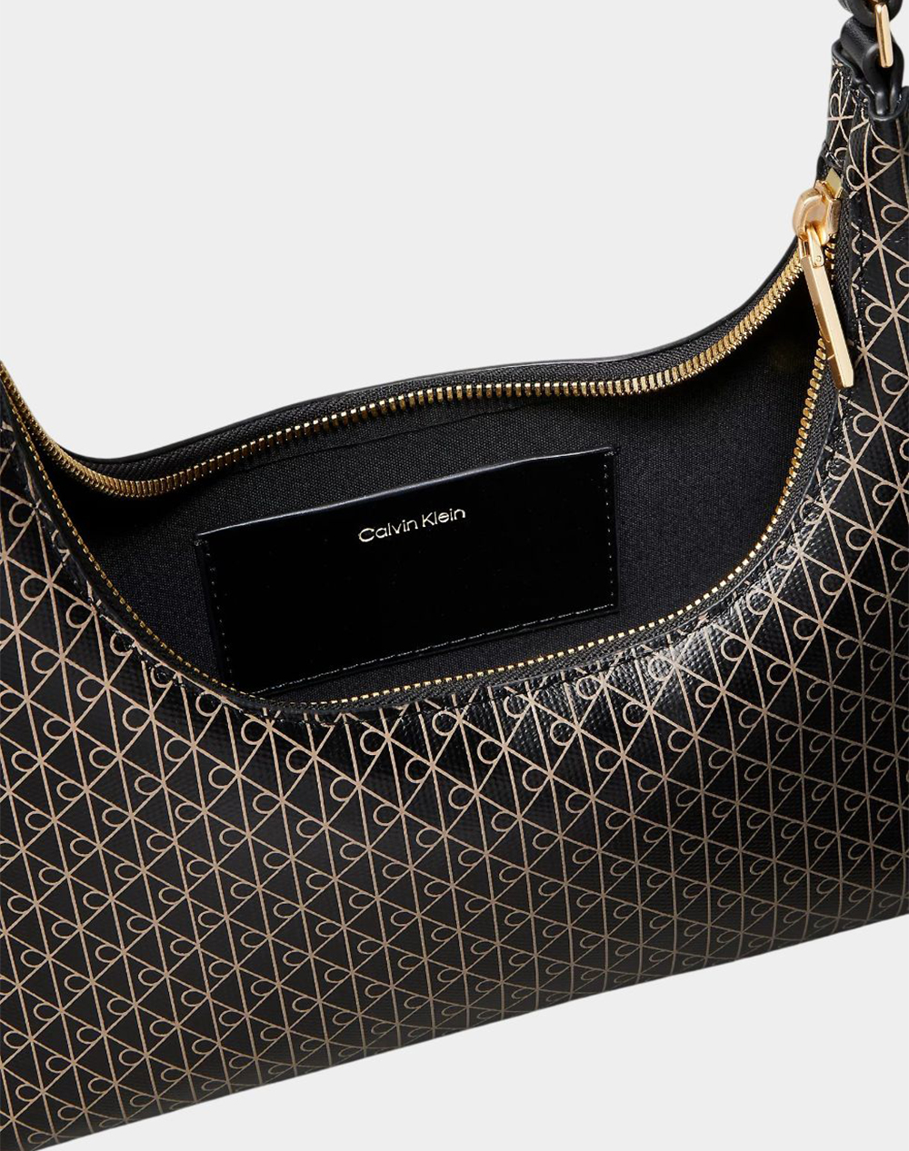 Calvin Klein Aop Shoulder Bag Lv04F3298G-2Xa Black Γυναικεία αξεσουάρ τσάντες Politikos Shop Πολιτικός