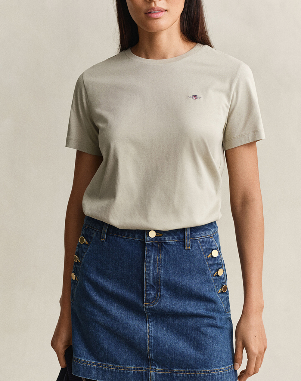 GANT ΜΠΛΟΥΖΑ ΚΜ REG SHIELD SS T-SHIRT 3GW4200200-3 Khaki