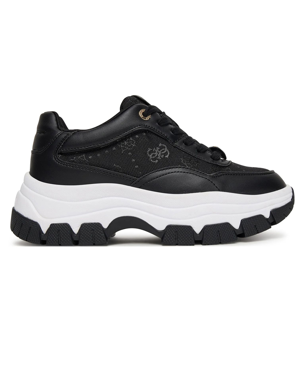 Guess Γυναικεία Sneakers Μαύρο Πολυουρεθάνη Πολυεστέρας