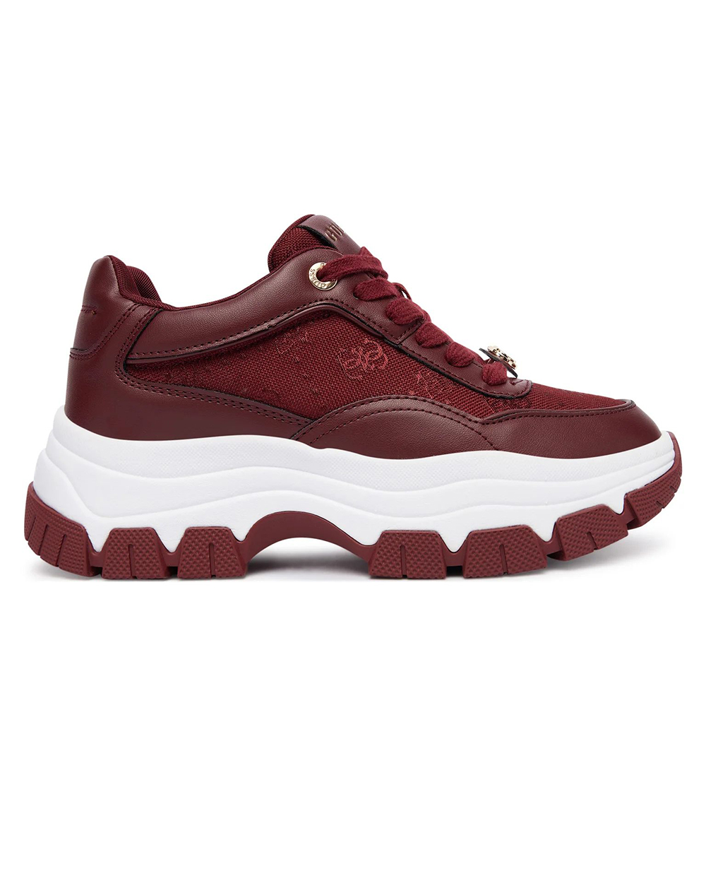 Guess Γυναικεία Sneakers Μπορντό Πολυουρεθάνη Πολυεστέρας