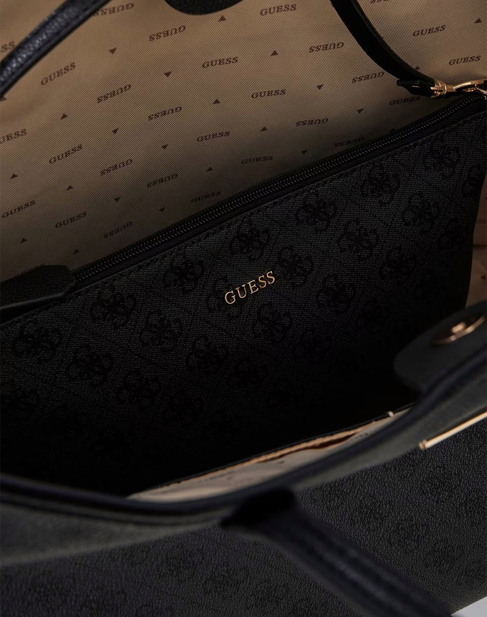 Guess Victtoria Large 2 In 1 Tote Τσάντα Γυναικείο Hwesg951429-Clo Black Γυναικεία αξεσουάρ τσάντες Politikos Shop Πολιτικός