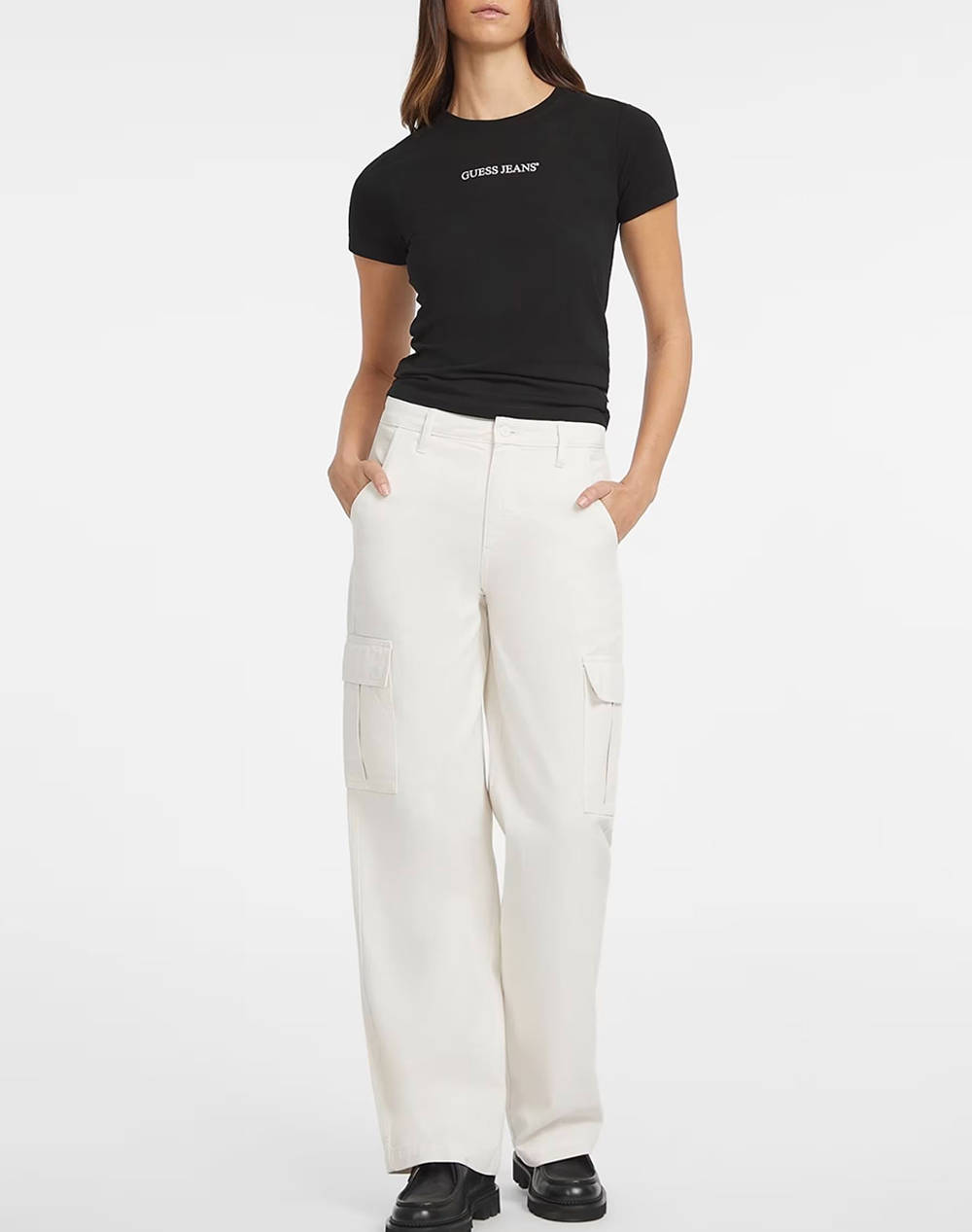 GUESS JEANS GJ SS CN SLIM LOGO PRINT TEE ΜΠΛΟΥΖΑ ΓΥΝΑΙΚΕΙΟ W4YI01J1314-JBLK Black φωτογραφία