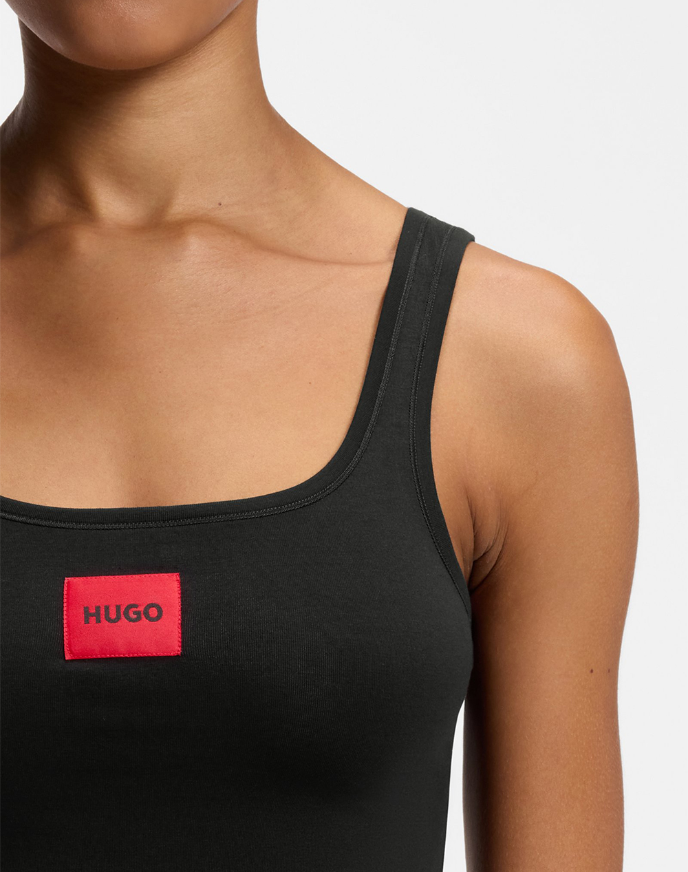 Hugo Vest Red Label 10241852 01 50469665-001 Black Γυναικεία εσώρουχα Φανελες Politikos Shop Πολιτικός