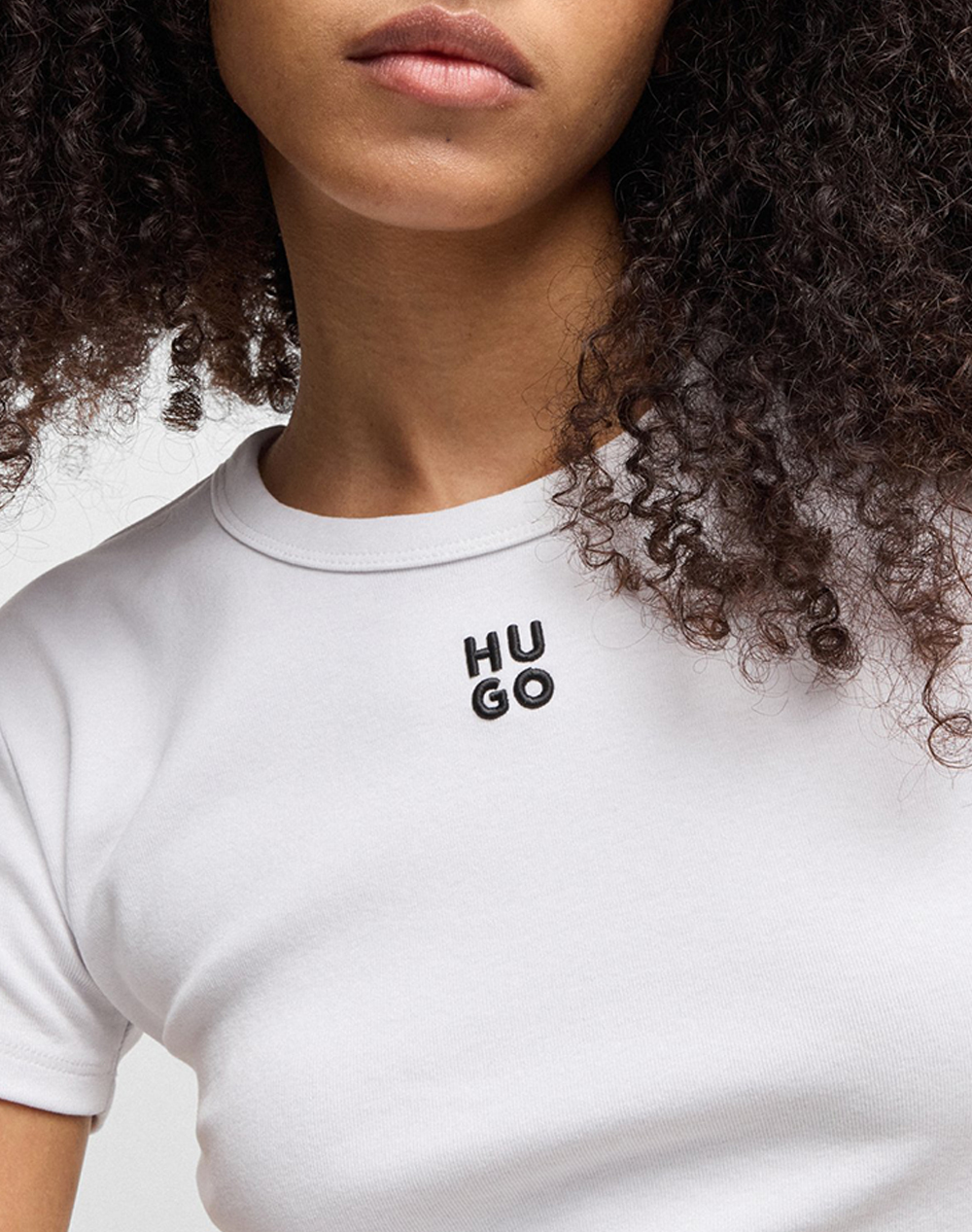 Hugo Delanor 10258222 01 50512000-100-100 White Γυναικεία ρούχα μπλούζες Τ-Shirt Politikos Shop Πολιτικός
