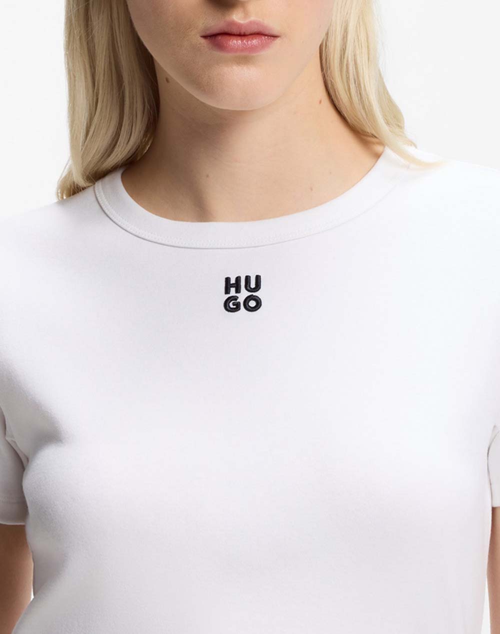 Hugo Deloris 10258222 01 50512002-100-100 White Γυναικεία ρούχα μπλούζες Τ-Shirt Politikos Shop Πολιτικός