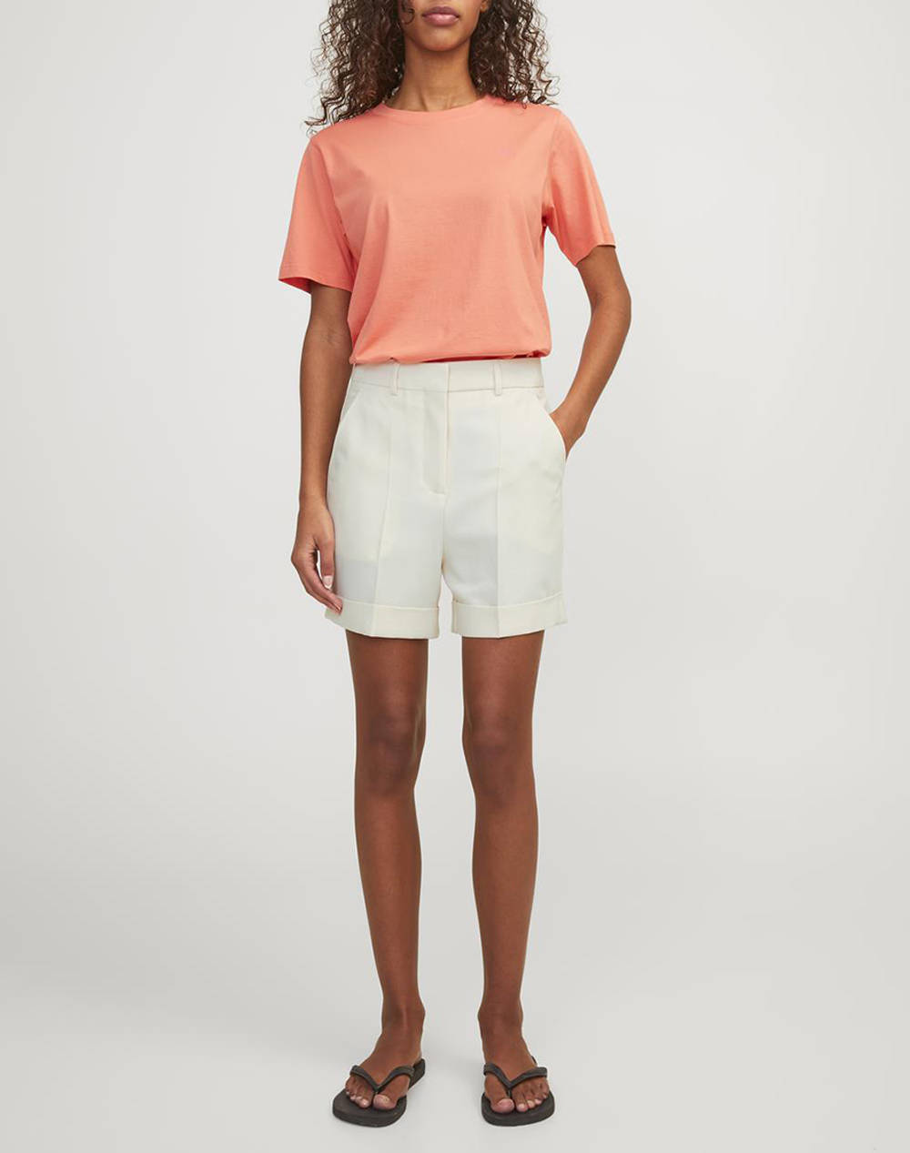 JJXX JXMARY HW SHORTS PNT NOOS 12213192-Bone White OffWhite φωτογραφία