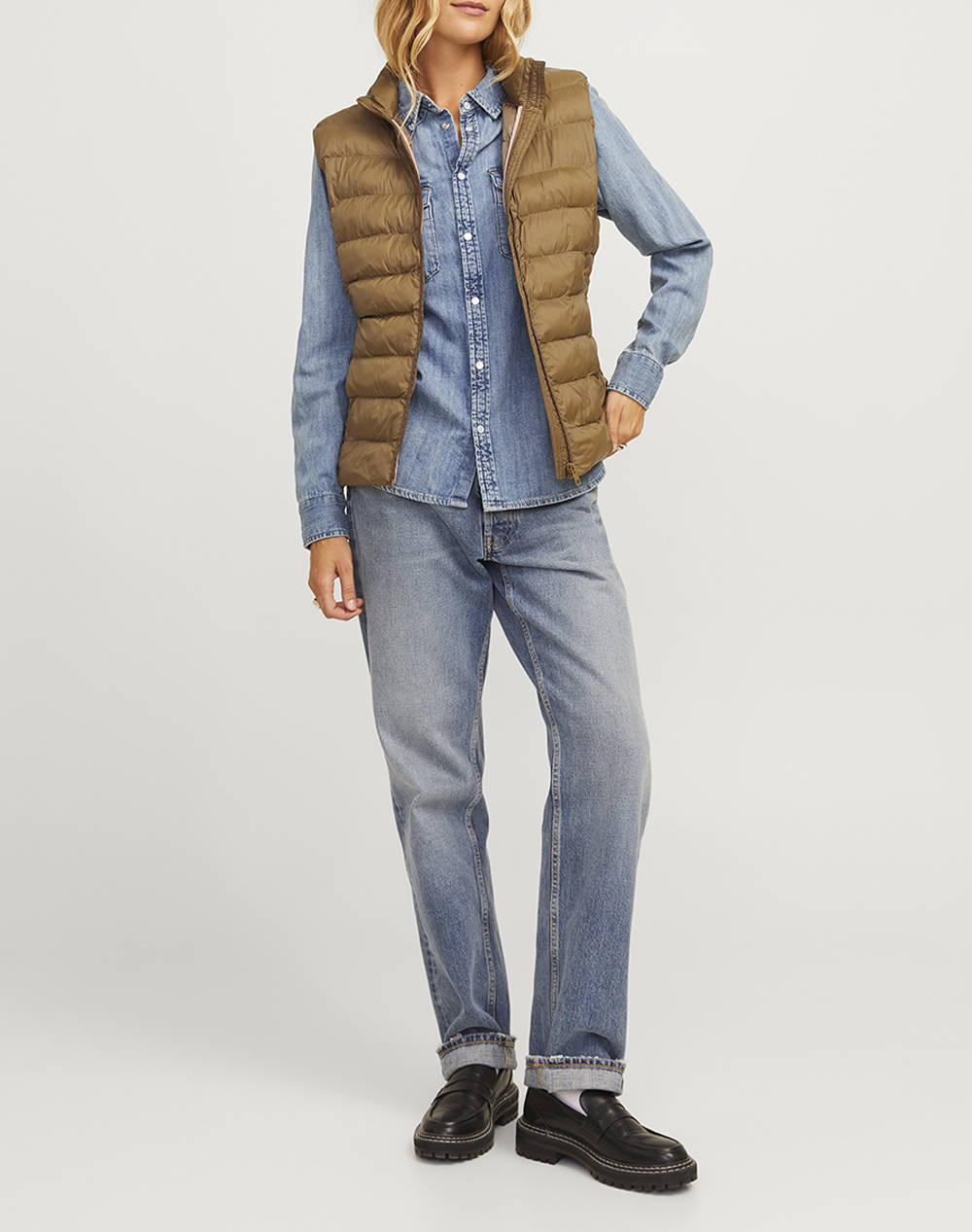 JJXX JXNORA LIGHTWEIGHT VEST OTW NOOS 12224641-KANGAROO Brown φωτογραφία