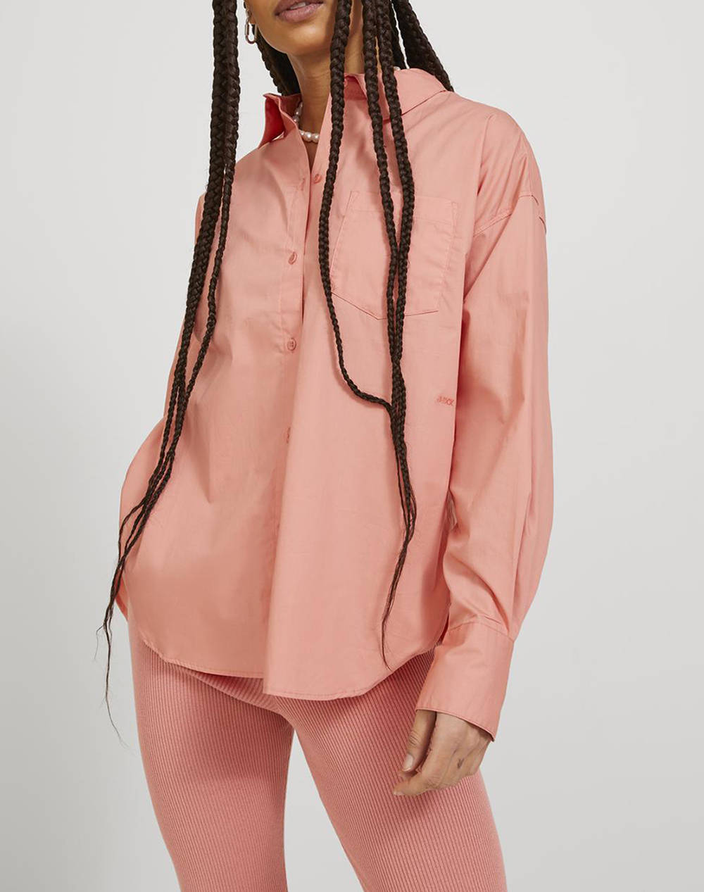 JJXX BY JACK&JONES JJXX ΠΟΥΚΑΜΙΣΟ JXJAMIE LS RELAXED POPLIN SHIRT NOOS 12200353-Coral Haze Coral