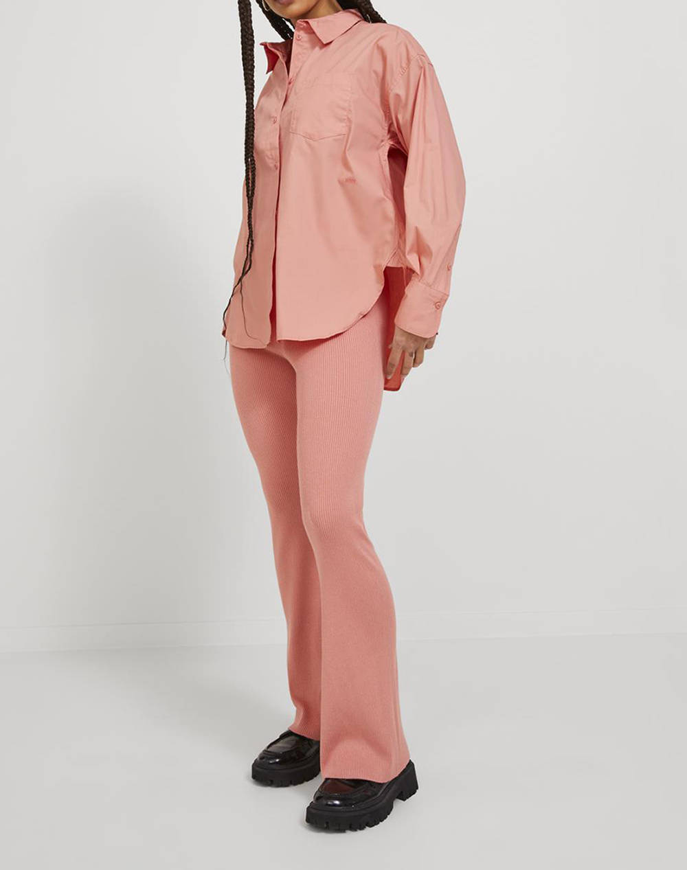 JJXX ΠΟΥΚΑΜΙΣΟ JXJAMIE LS RELAXED POPLIN SHIRT NOOS 12200353-Coral Haze Coral φωτογραφία