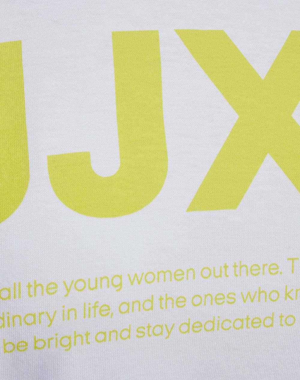 JJXX ΜΠΛΟΥΖΑ JXANNA SS REG EVERY SMALL LOGO TEE NOOS 12206974-bright white limeade Yellow φωτογραφία