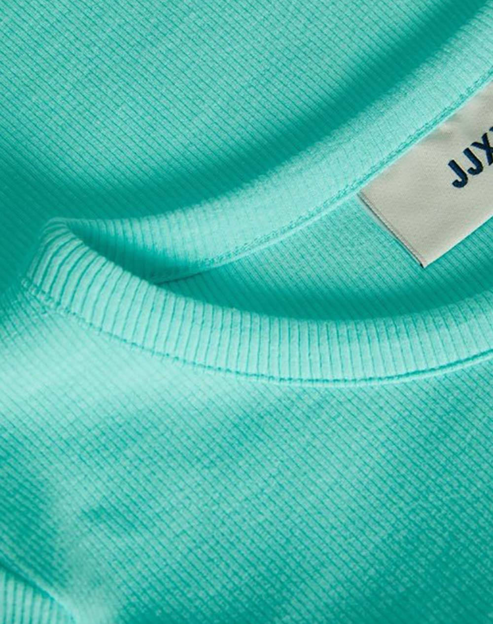 JJXX JXFELINE STR LS RIB TEE JRS NOOS 12200402-Aruba Blue LightSeaGreen φωτογραφία