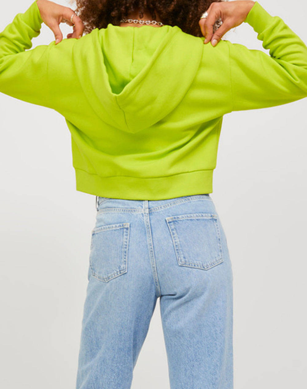 JJXX JXABBIE REG LS EVERY ZIP HOOD SWT NOOS 12219609-Lime Punch Lime φωτογραφία