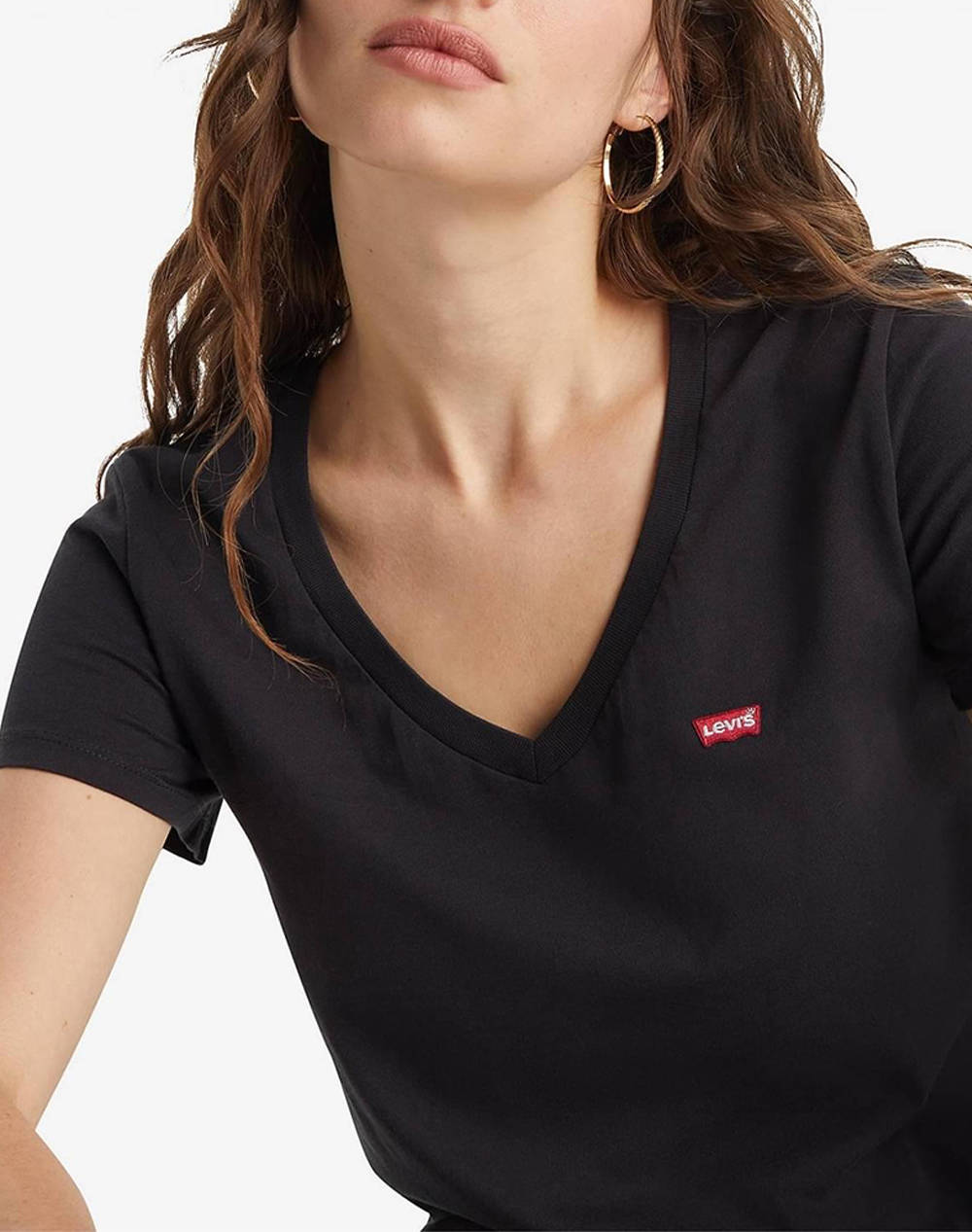 LEVIS PERFECT VNECK 85341-0003-0003 Black φωτογραφία